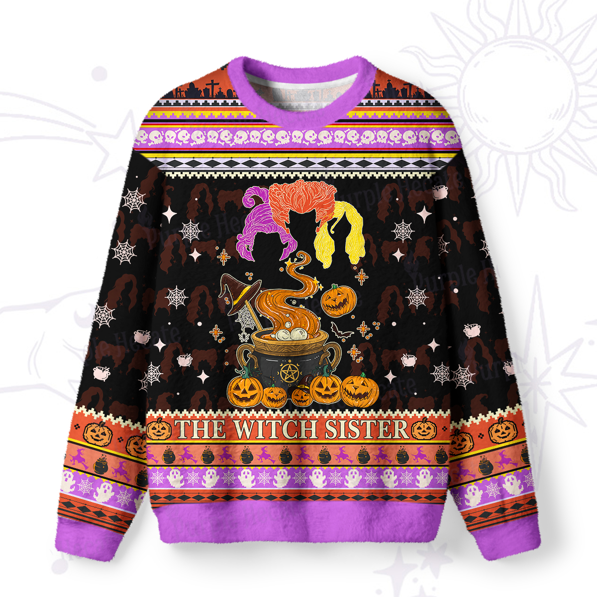 Purplehecate The Witchling Sister Ugly Halloween Sweatshirts