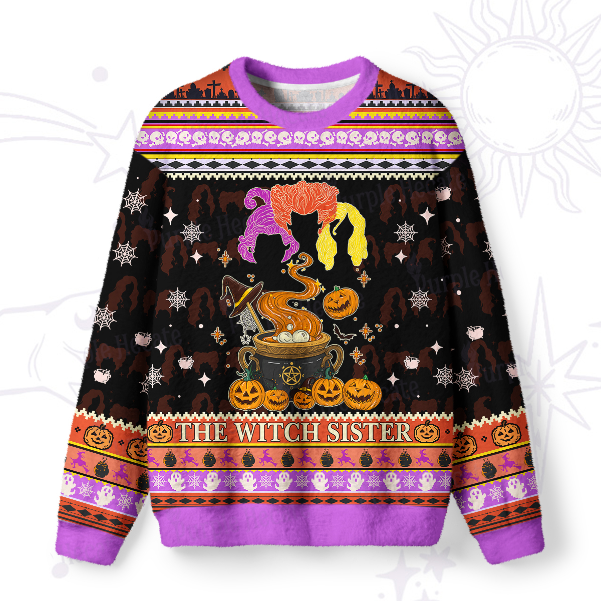 Magic Purplehecate The Witchling Sister Ugly Halloween Sweatshirts