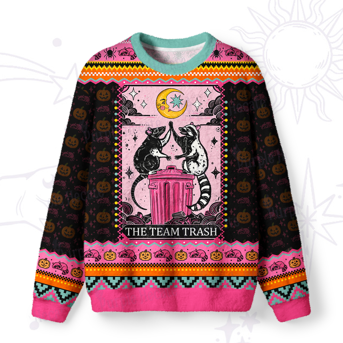 Magic Purplehecate The Team Trash Opossum Tarot Ugly Halloween Sweatshirts
