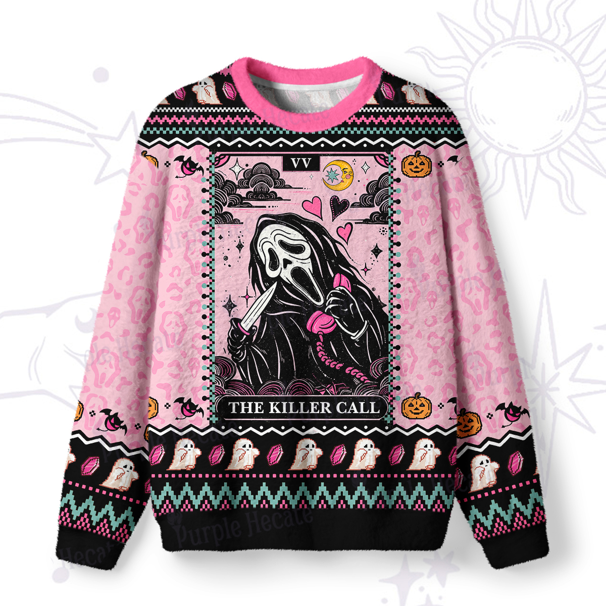 Purplehecate The Killer Call Ugly Halloween Sweatshirts