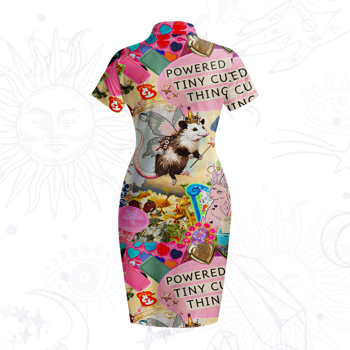 Purplehecate The Opossum Queen's Hoard Velvet Bodycon Dress