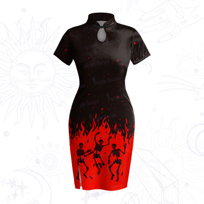 Purplehecate Infernal Revelry Velvet Bodycon Dress