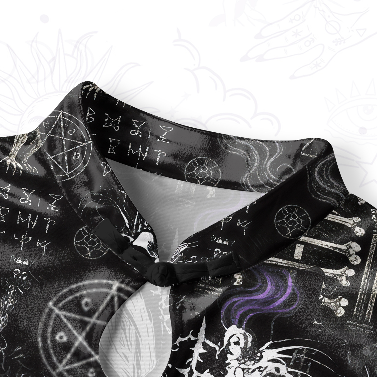 Purplehecate Gothic Cursed Bunny Ritual Velvet Bodycon Dress