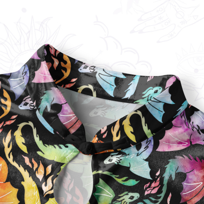 Purplehecate Rainbow Dragon Fire Velvet Bodycon Dress