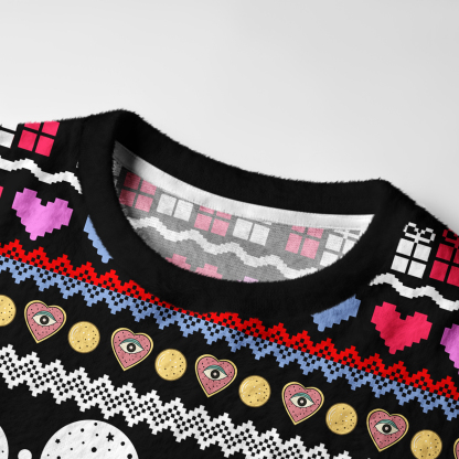 Purplehecate Snake And Moon Phase Ugly Valentine Sweatshirt
