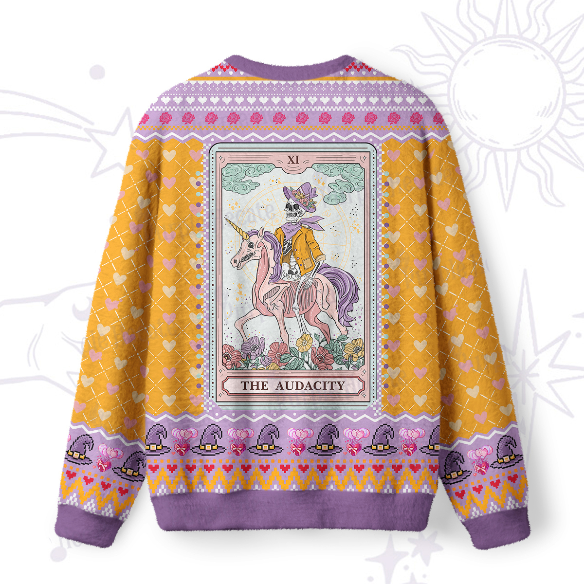 Purplehecate The Audacity Tarot Card Ugly Valentine Sweatshirt