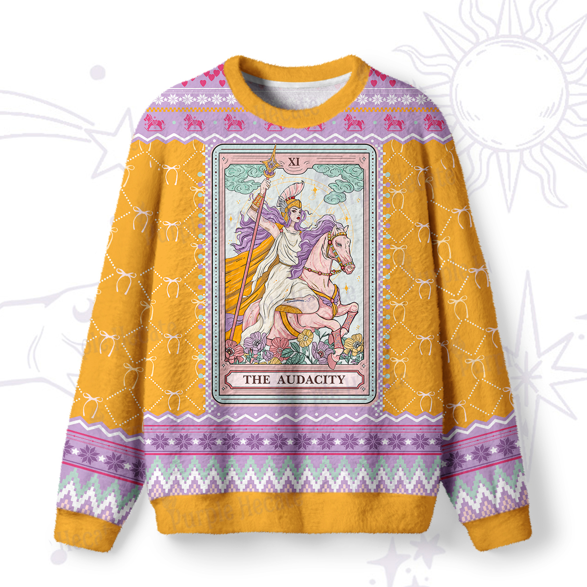 Purplehecate The Audacity Tarot Card Ugly Christmas Sweatshirts