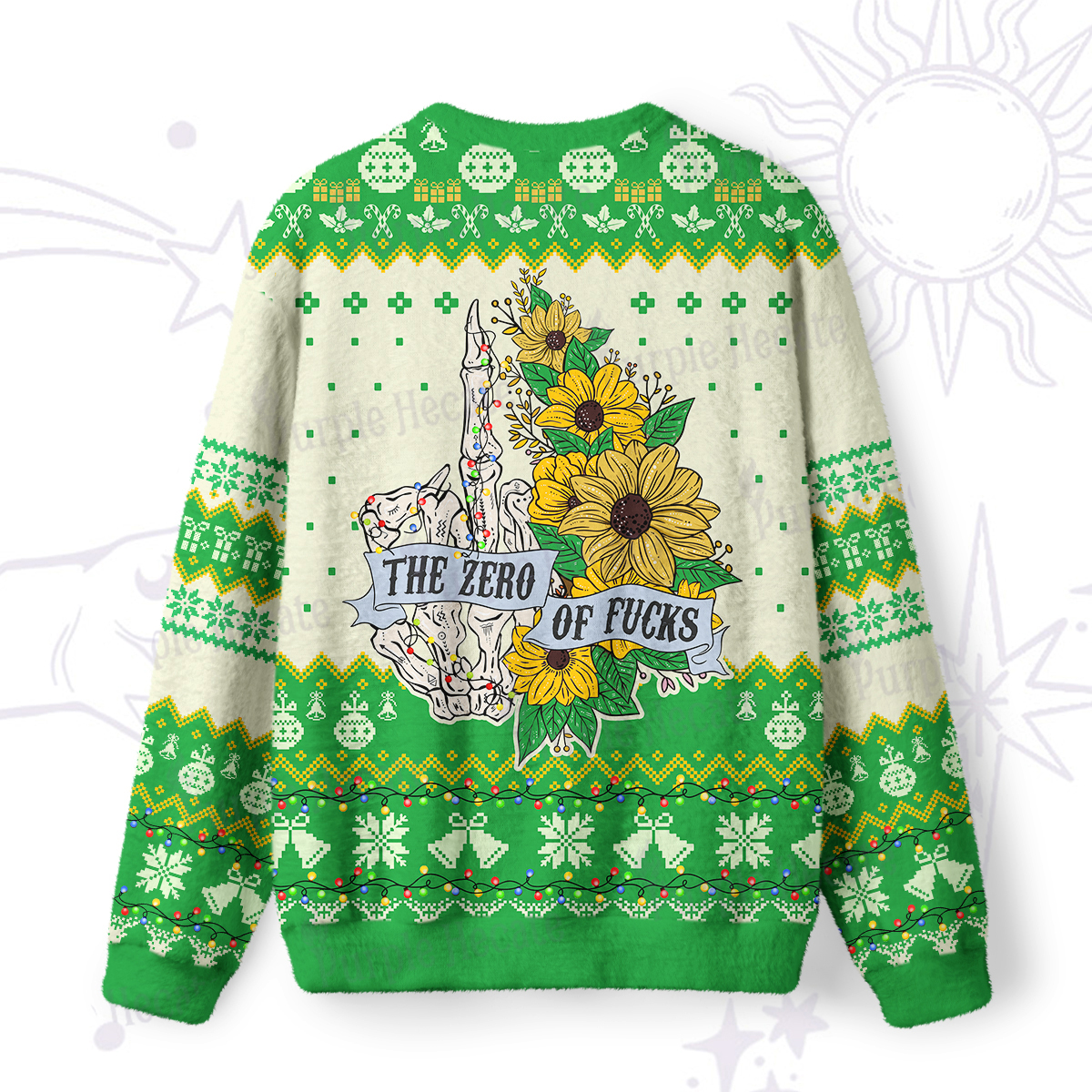 Purplehecate The Zero Of Fucks Ugly Christmas Sweatshirts