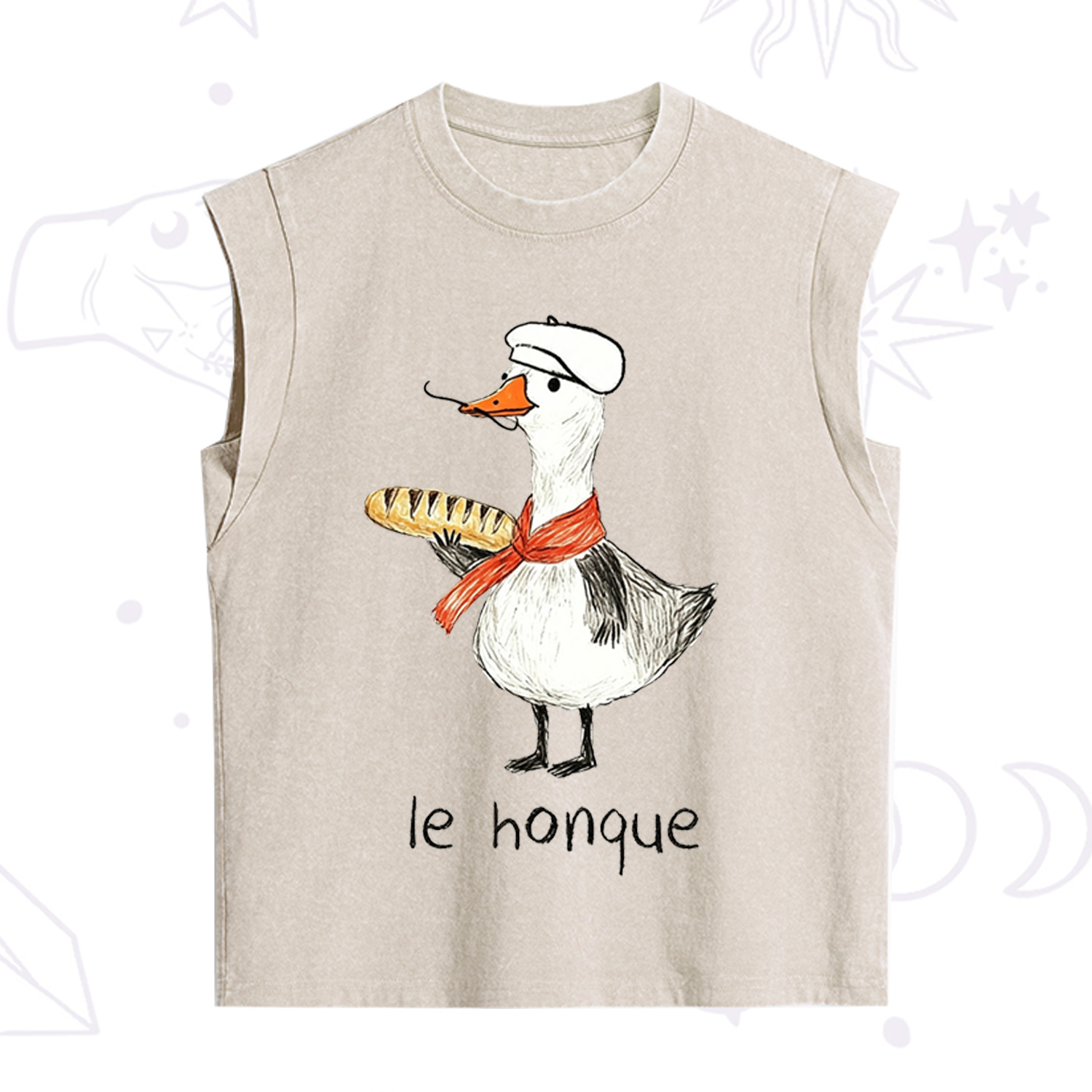 Purplehecate Funny French Goose Vintage Washed Tank