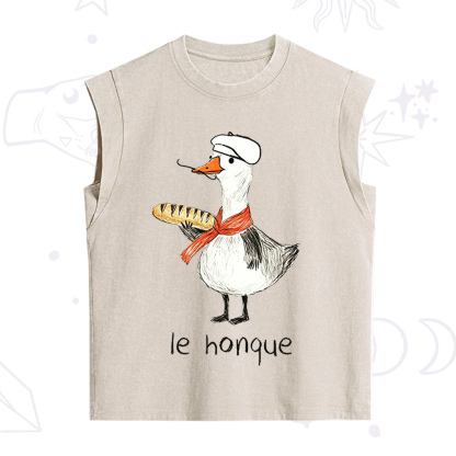 Purplehecate Funny French Goose Vintage Washed Tank