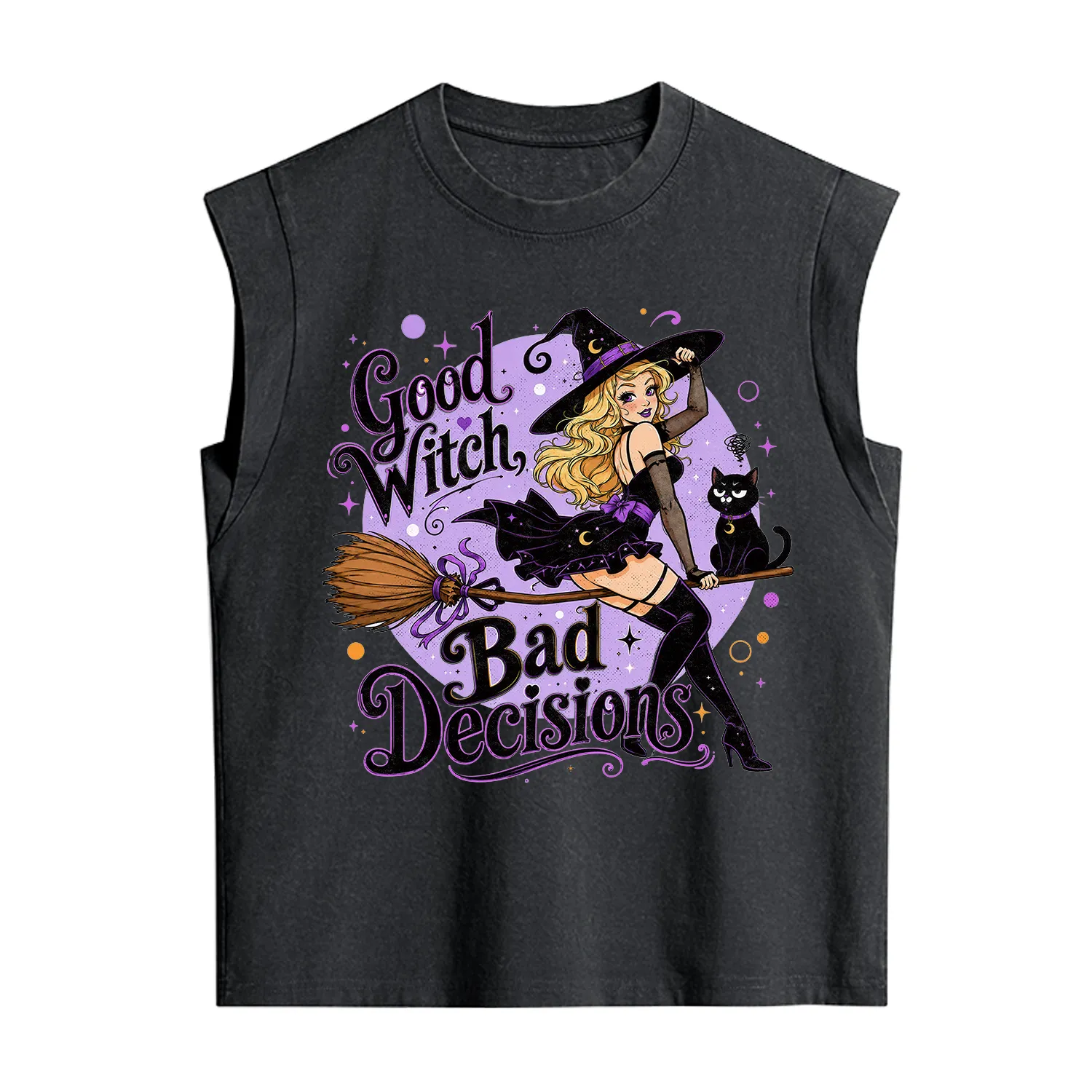 Purplehecate Good Witch Bad Decisions Vintage Washed Tank