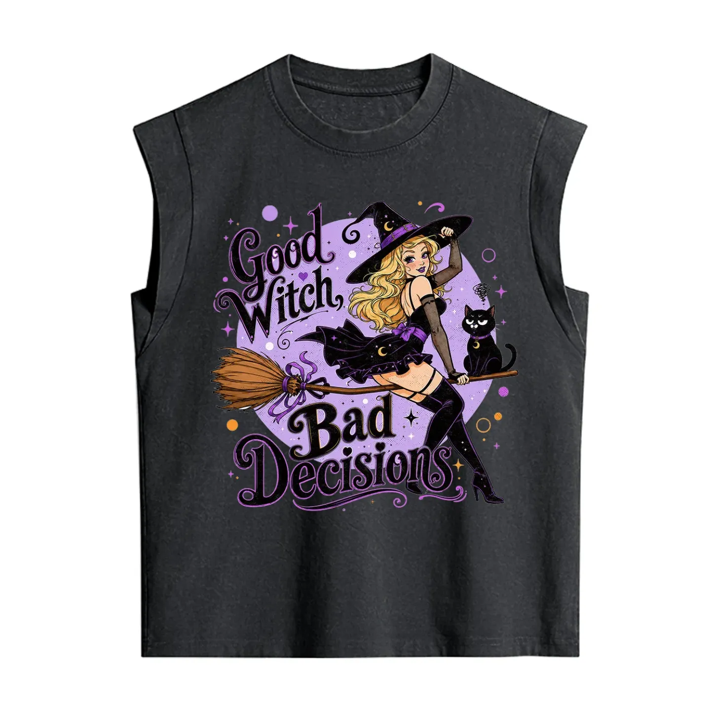Purplehecate Good Witch Bad Decisions Vintage Washed Tank