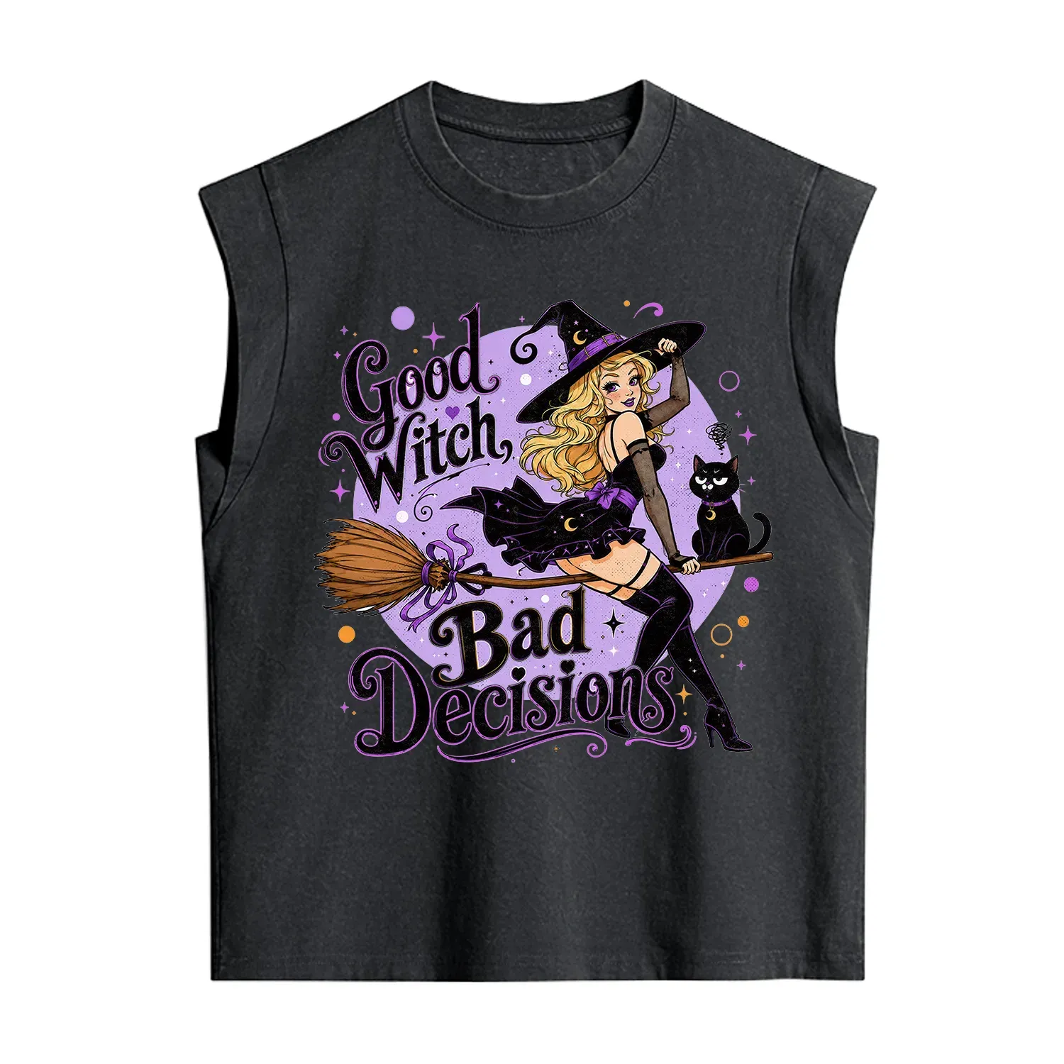 Purplehecate Good Witch Bad Decisions Vintage Washed Tank