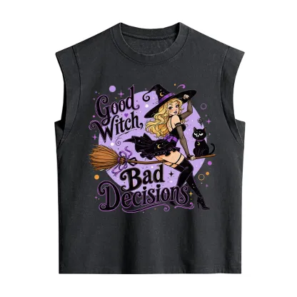 Purplehecate Good Witch Bad Decisions Vintage Washed Tank