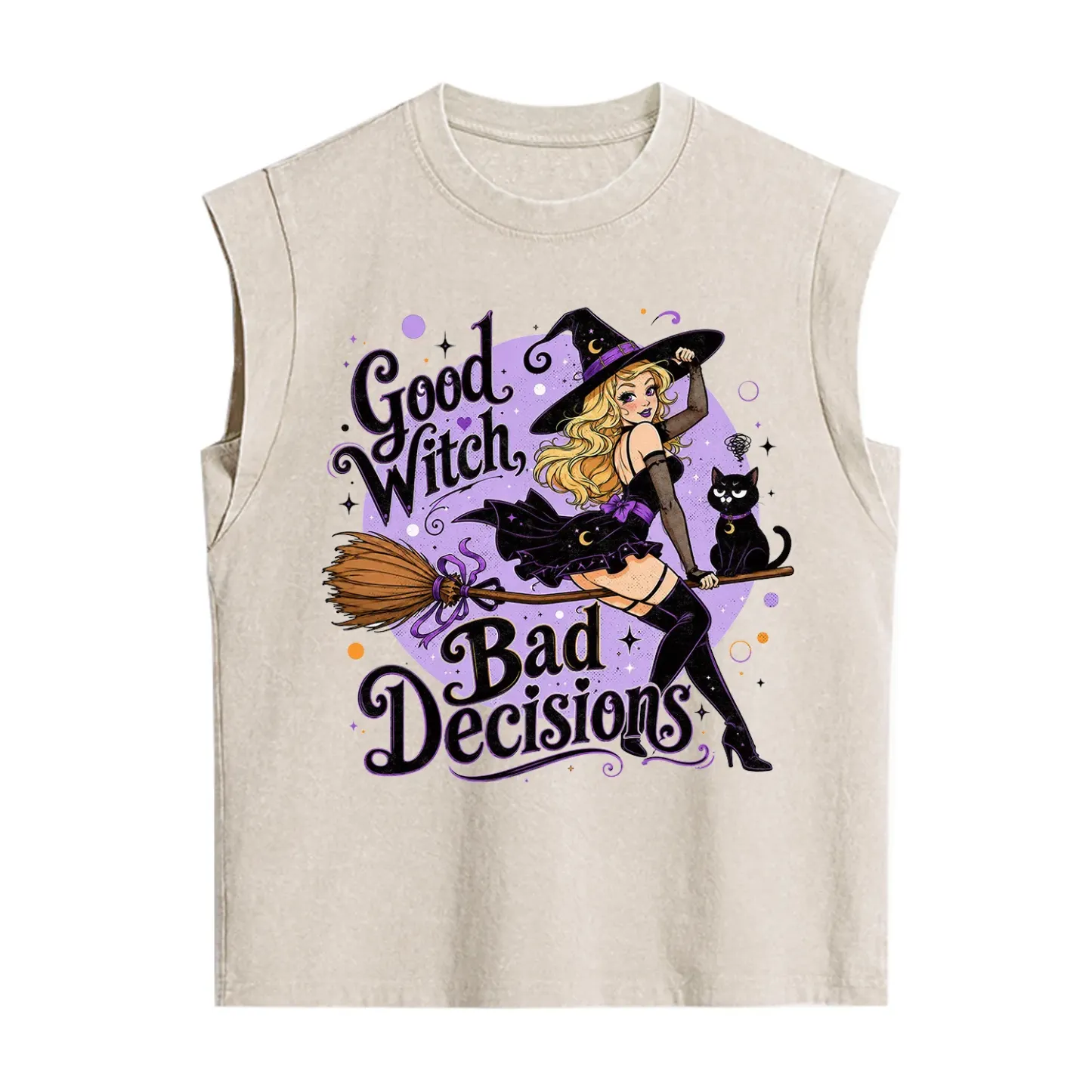 Purplehecate Good Witch Bad Decisions Vintage Washed Tank
