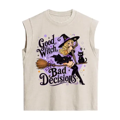 Purplehecate Good Witch Bad Decisions Vintage Washed Tank