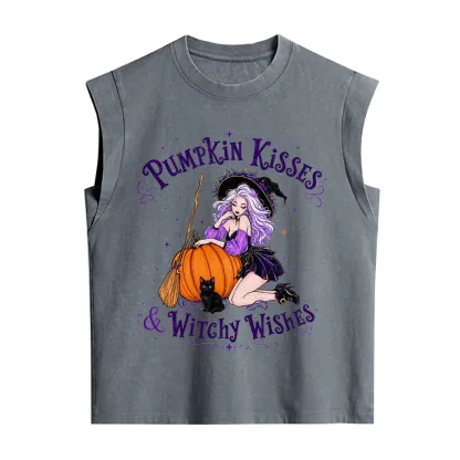 Purplehecate Pumpkin Kisses & Witchy Wishes Vintage Washed Tank