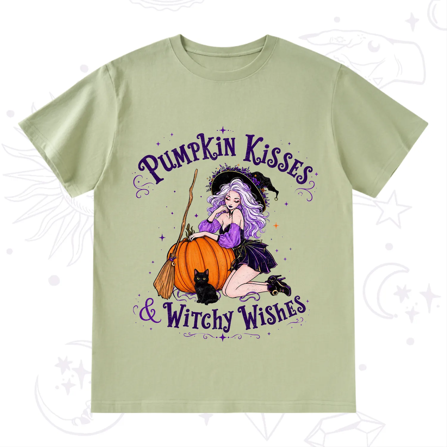 Purplehecate Pumpkin Kisses & Witchy Wishes T-Shirt