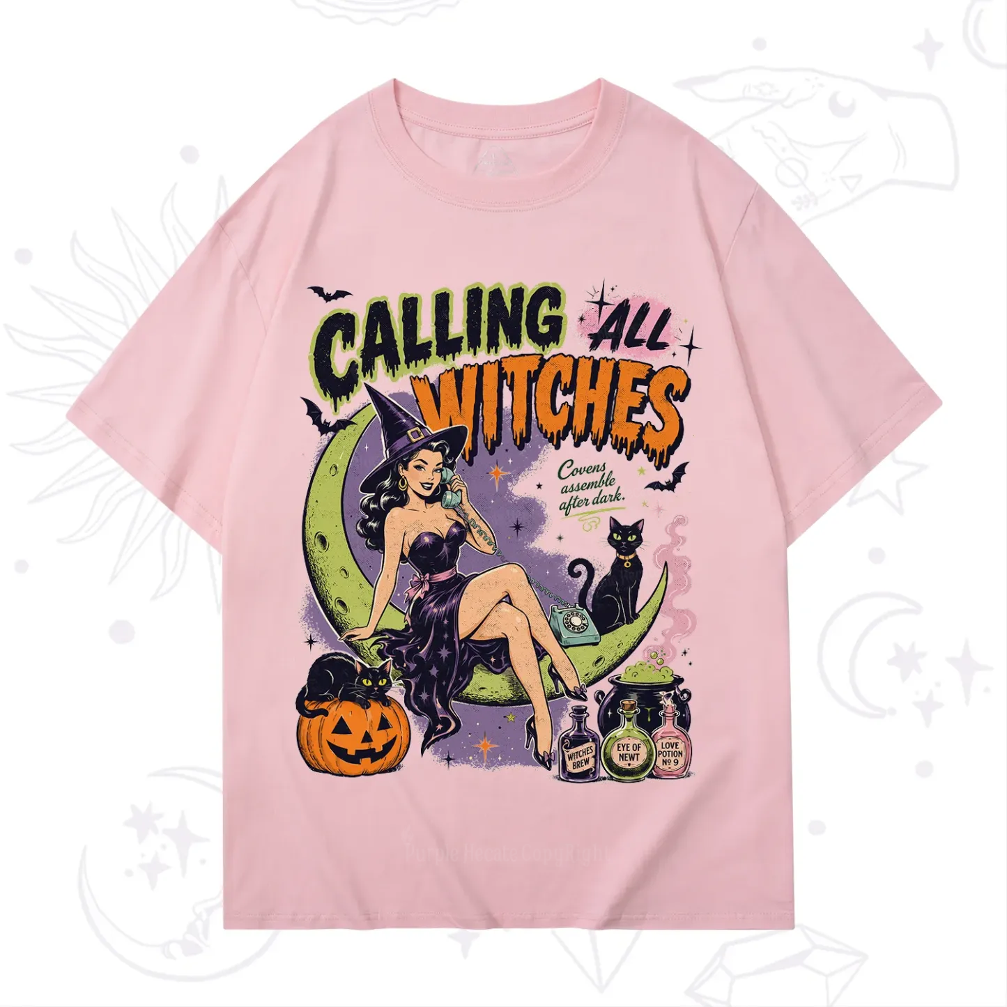 Purplehecate Calling All Witches Halloween T-Shirt
