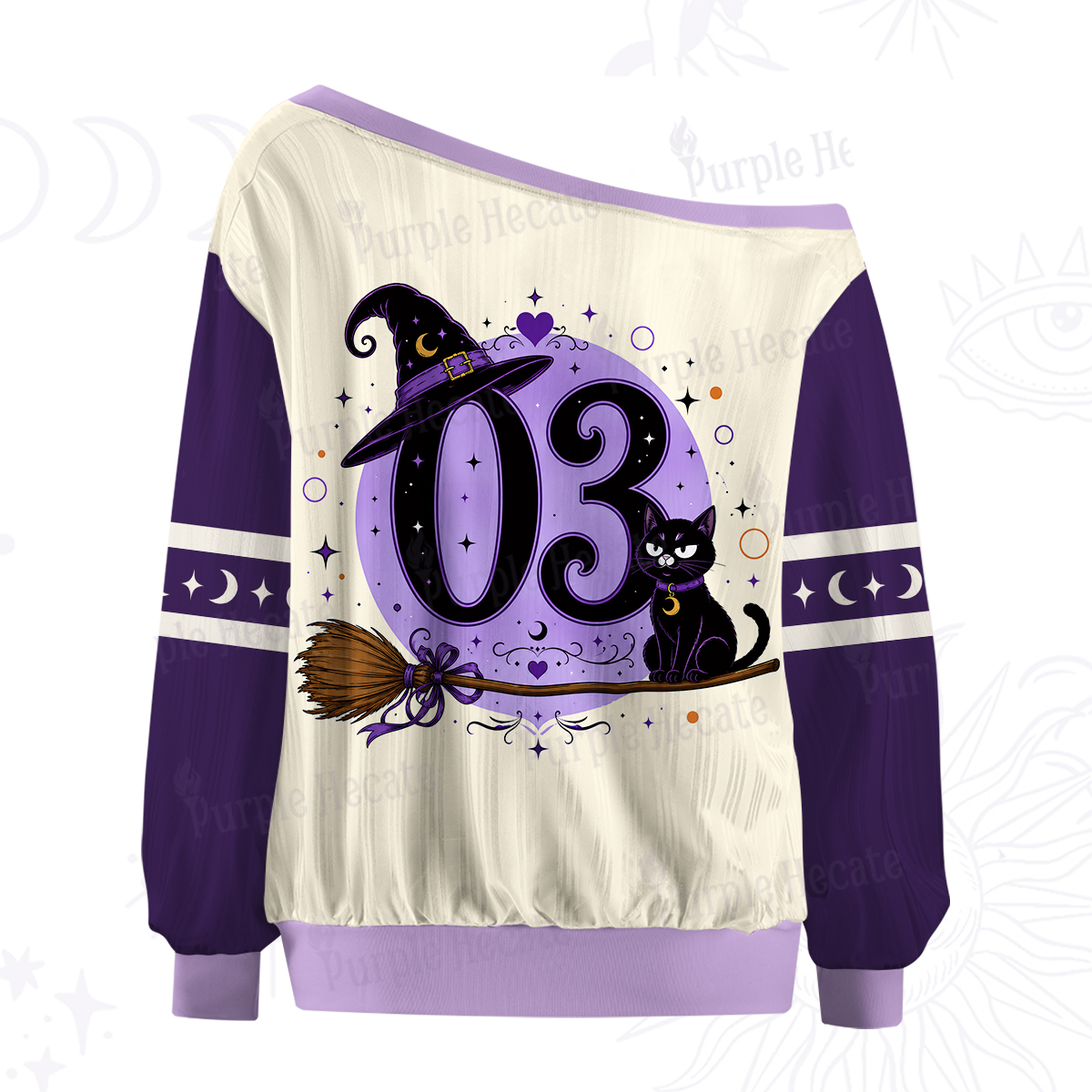 Purplehecate Good Witch Bad Decisions Off The Shoulder Graphic Jersey