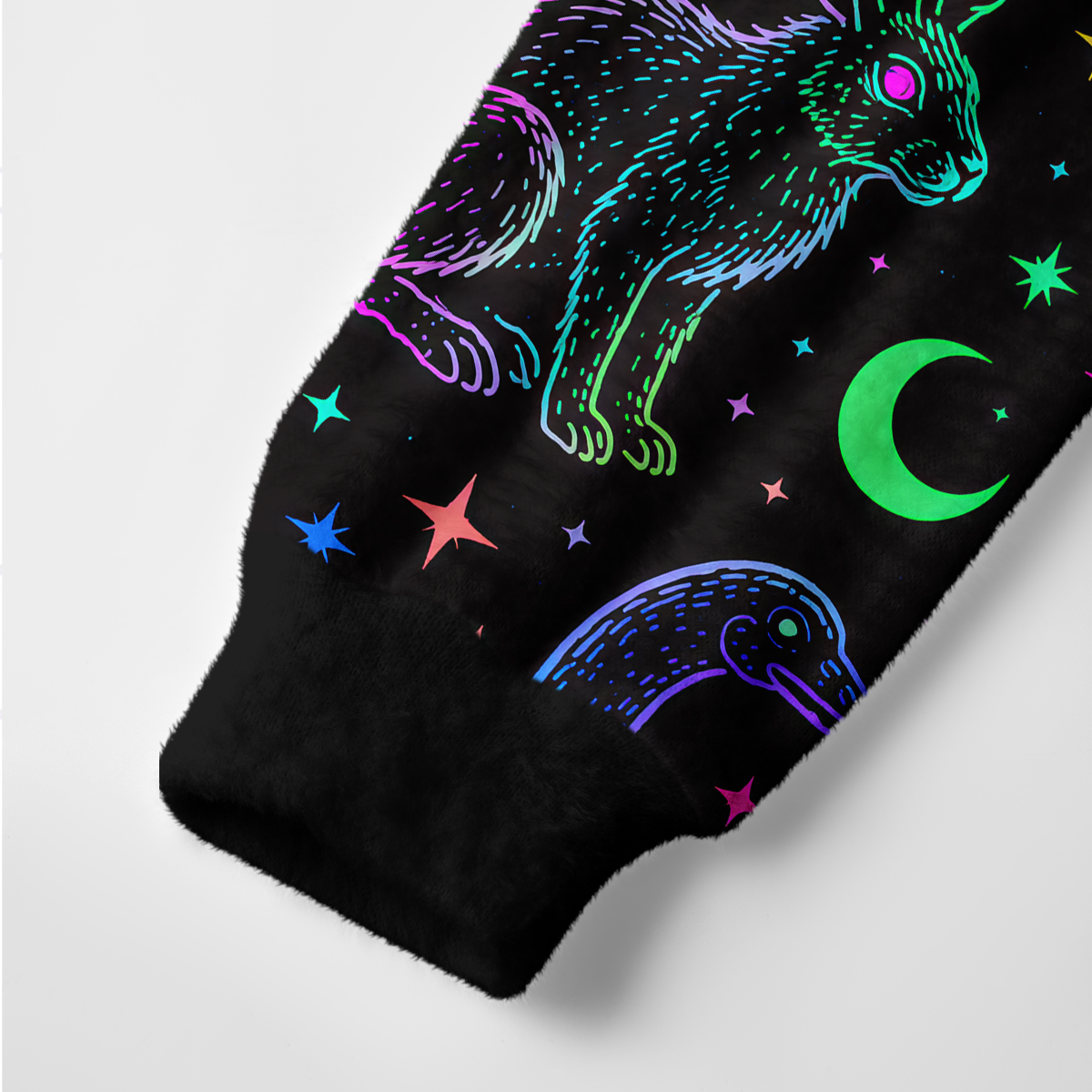 Purplehecate Neon Cryptid Creatures Ugly Cardigan Sweaters