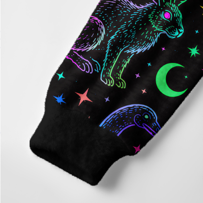 Purplehecate Neon Cryptid Creatures Ugly Cardigan Sweaters