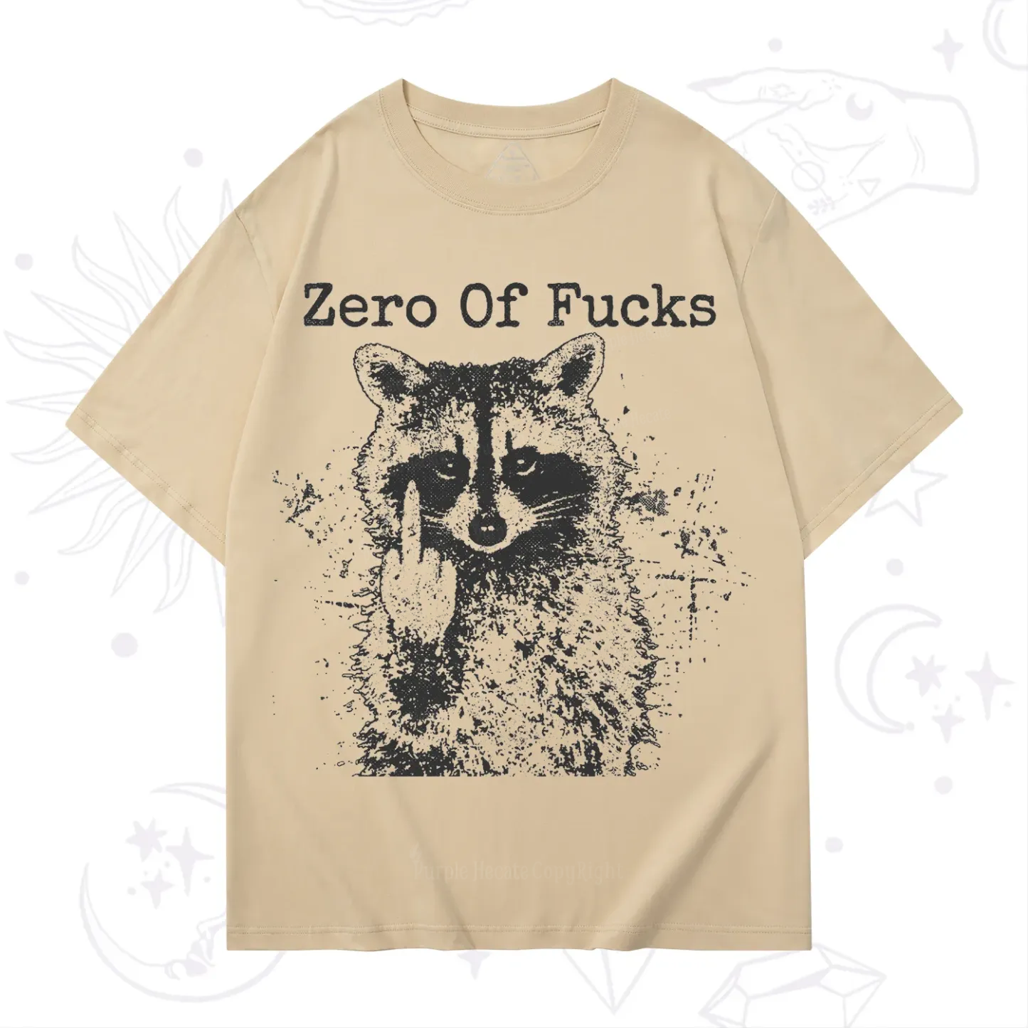 Purplehecate Zero Of Fucks Raccoon T-Shirt