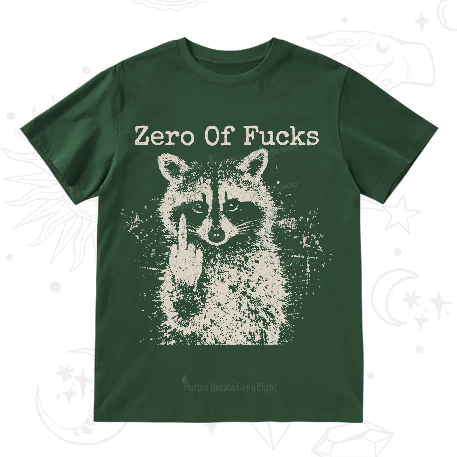 Purplehecate Zero Of Fucks Raccoon T-Shirt