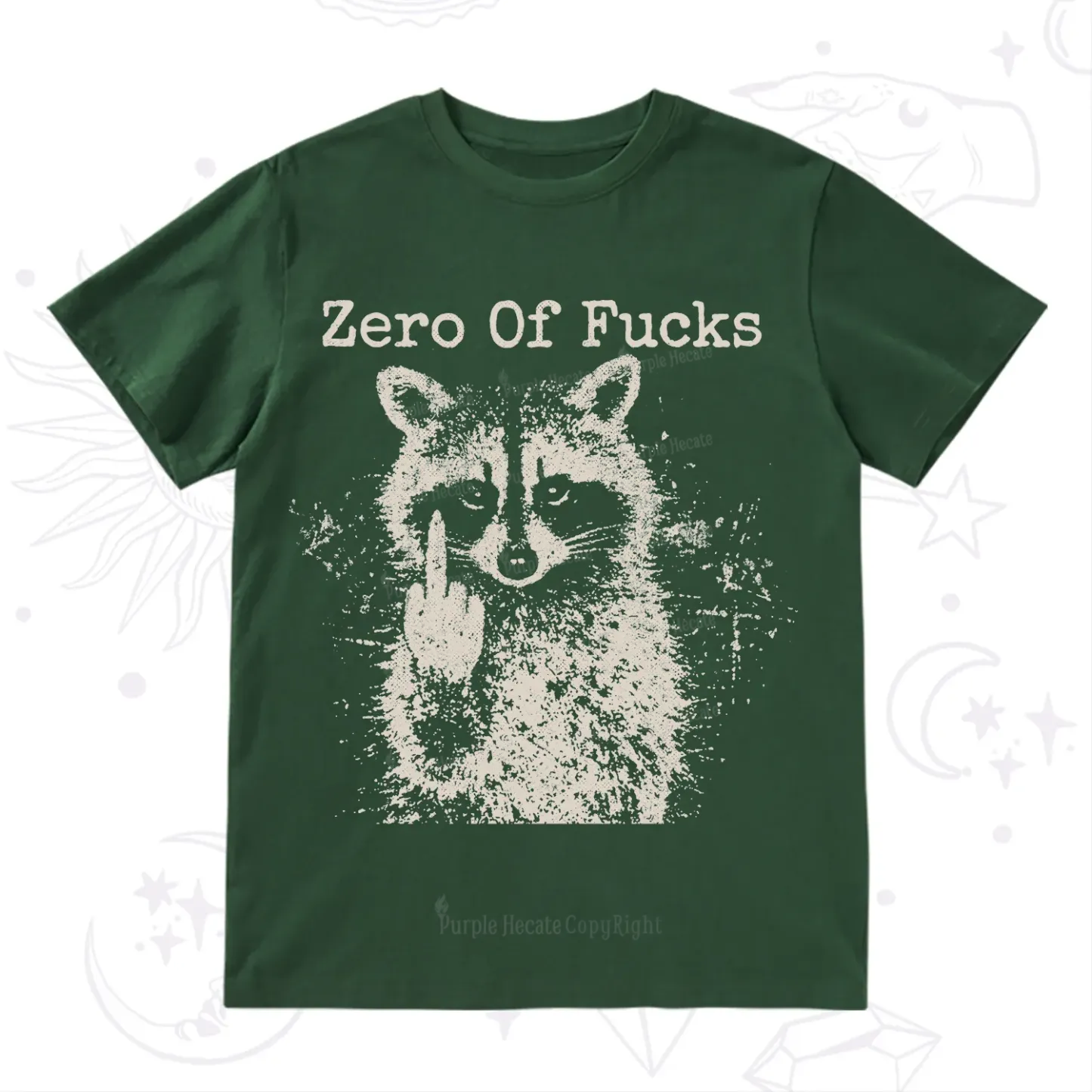Purplehecate Zero Of Fucks Raccoon T-Shirt