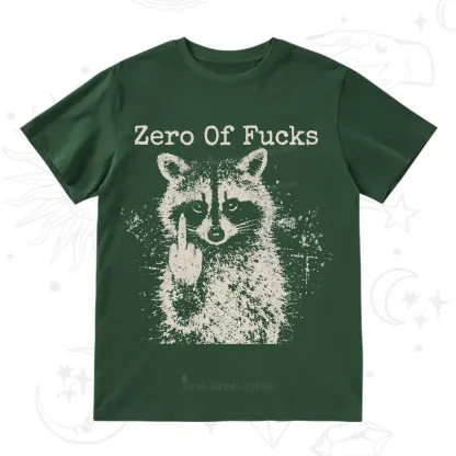 Purplehecate Zero Of Fucks Raccoon T-Shirt