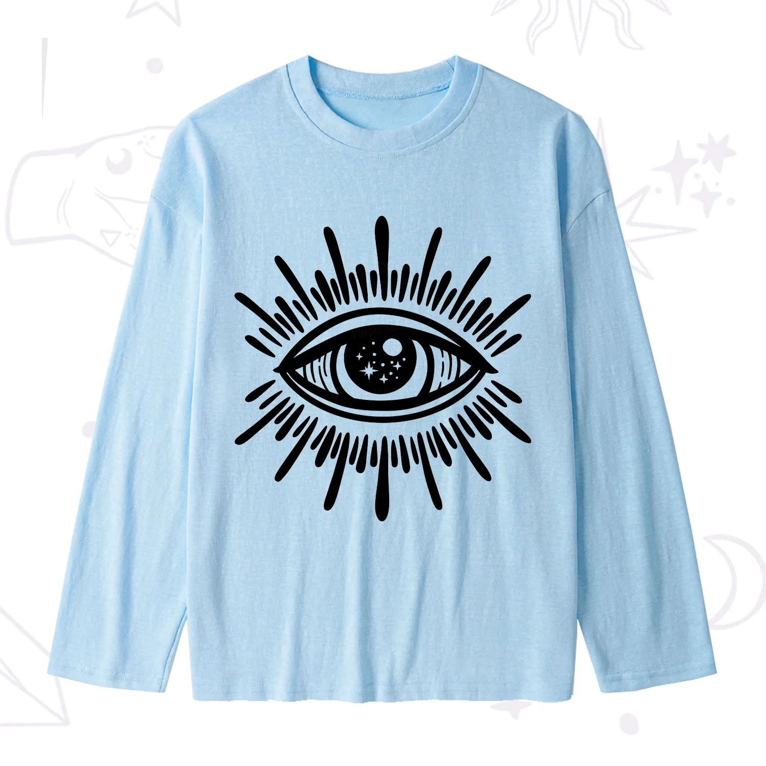 Purplehecate Evil Eye Slub Long Sleeve T-Shirt