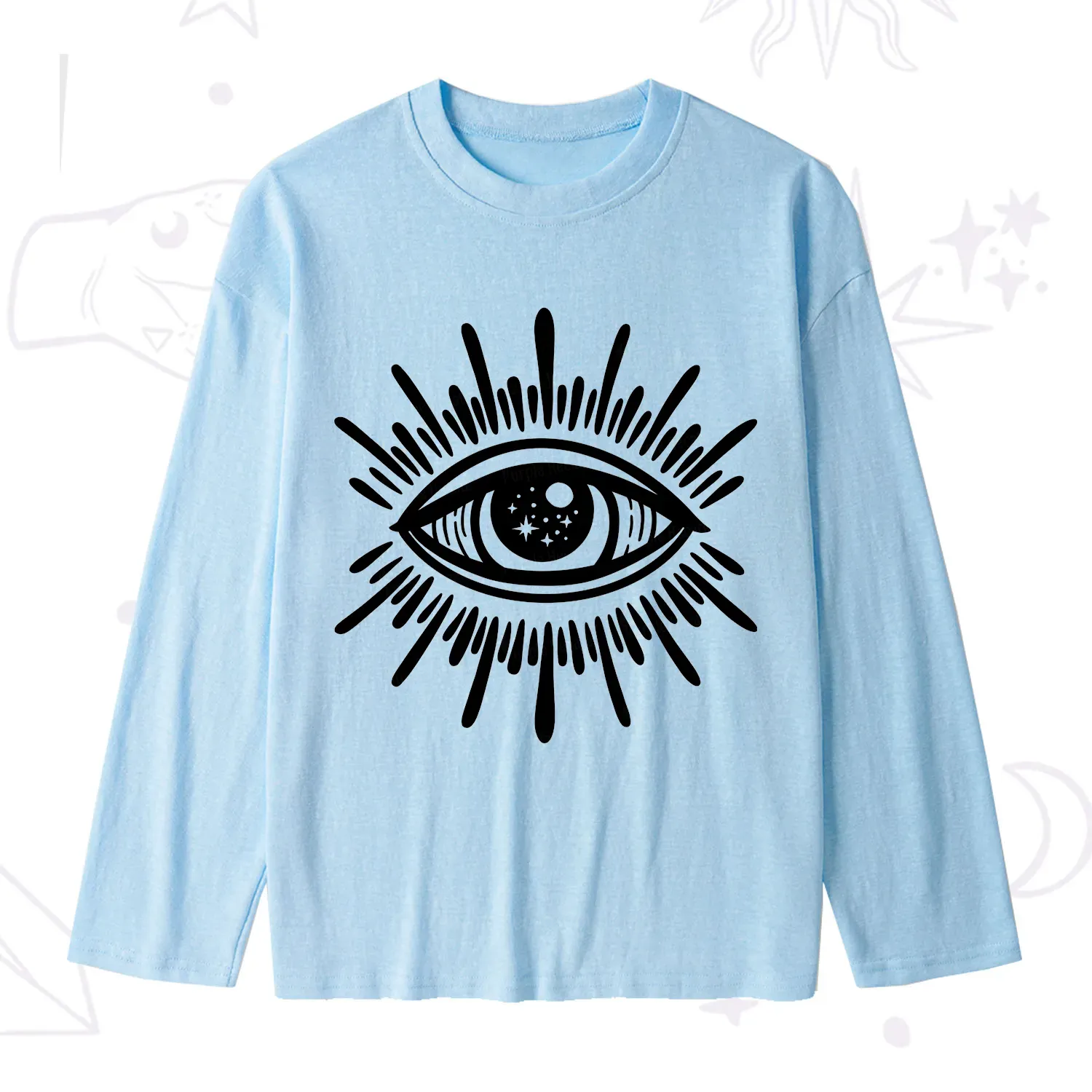 Purplehecate Evil Eye Slub Long Sleeve T-Shirt
