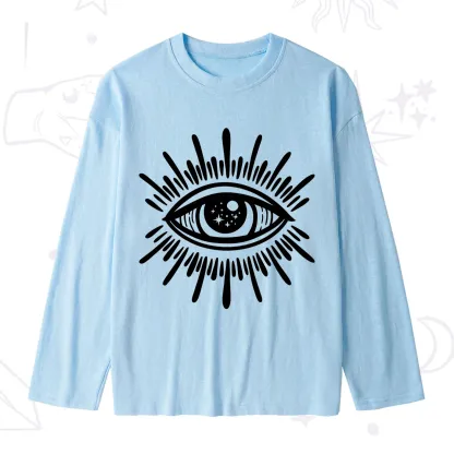 Purplehecate Evil Eye Slub Long Sleeve T-Shirt