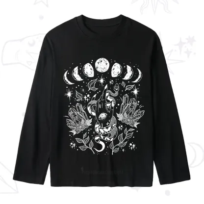 Purplehecate Reach For The Moon Slub Long Sleeve T-Shirt