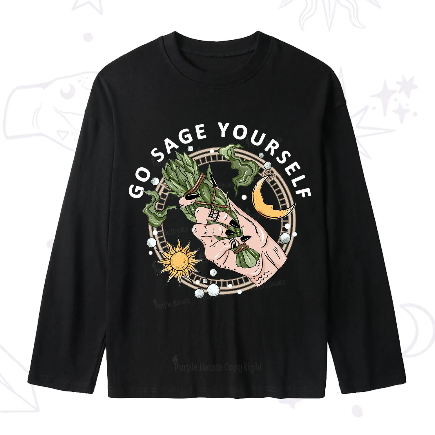 Purplehecate Go Sage Yourself  Slub Long Sleeve T-Shirt