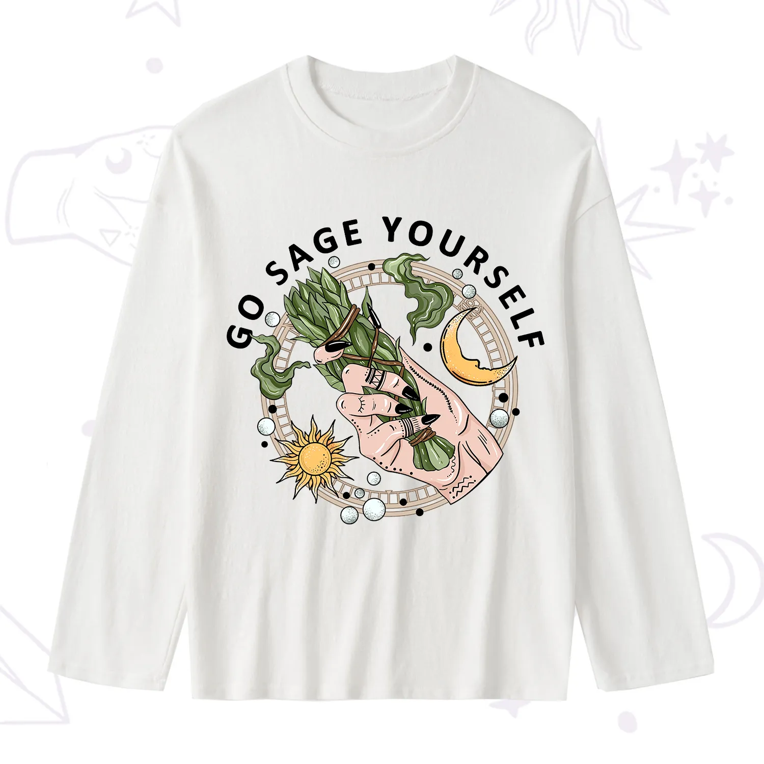 Purplehecate Go Sage Yourself  Slub Long Sleeve T-Shirt