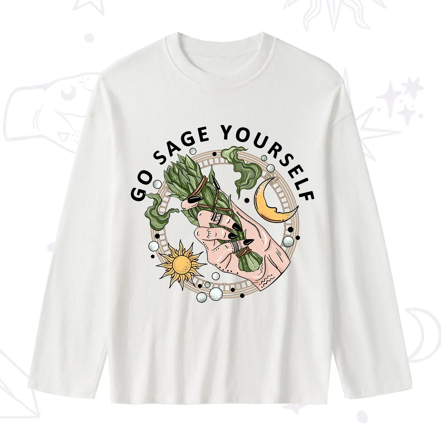 Purplehecate Go Sage Yourself  Slub Long Sleeve T-Shirt