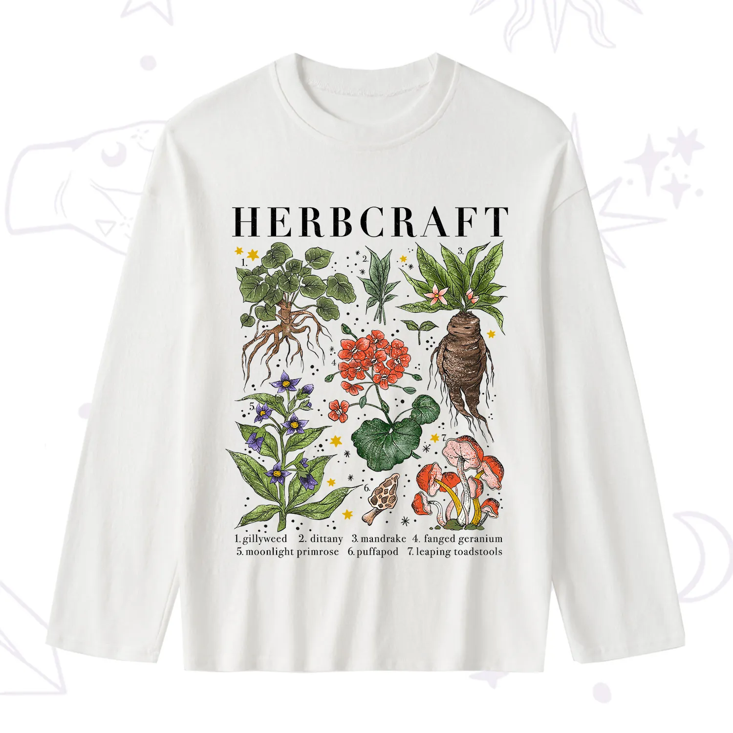 Purplehecate Magical Herbcraft Slub Long Sleeve T-Shirt