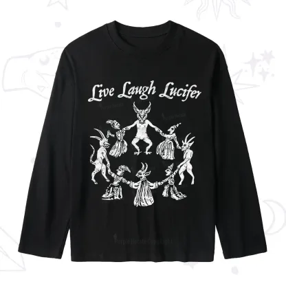 Purplehecate Live Laugh Lucifer Slub Long Sleeve T-Shirt