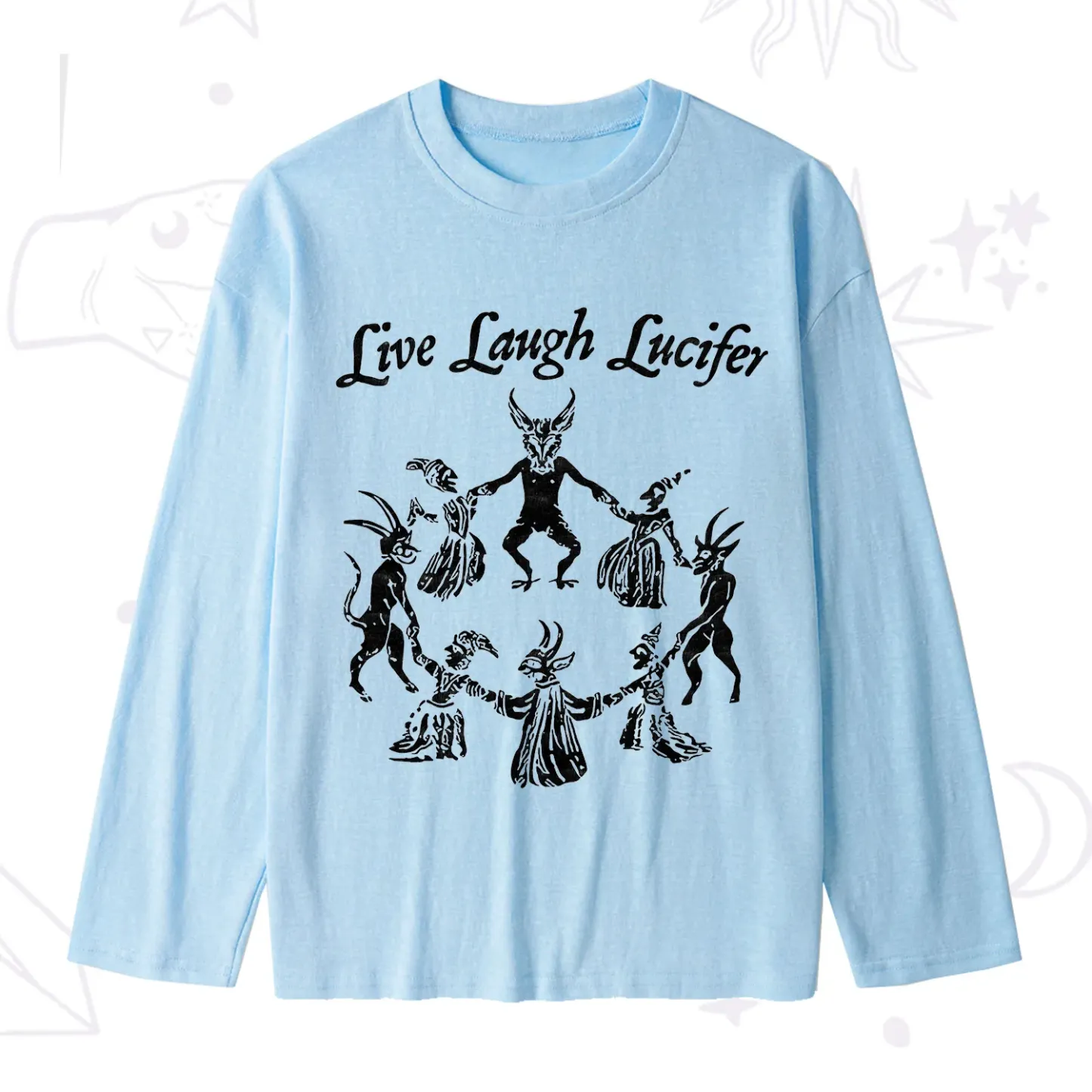 Purplehecate Live Laugh Lucifer Slub Long Sleeve T-Shirt