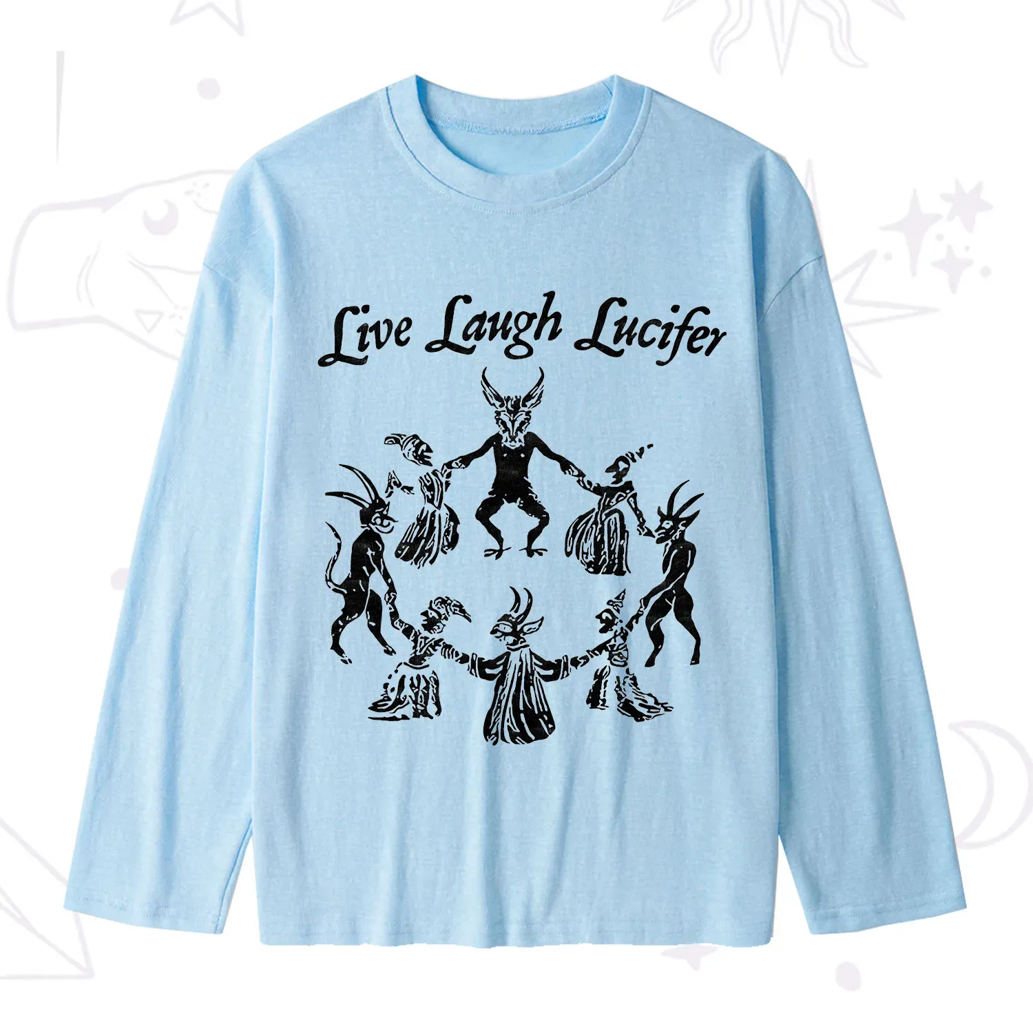 Purplehecate Live Laugh Lucifer Slub Long Sleeve T-Shirt