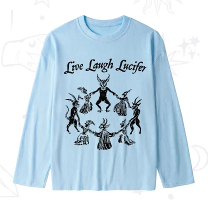 Purplehecate Live Laugh Lucifer Slub Long Sleeve T-Shirt