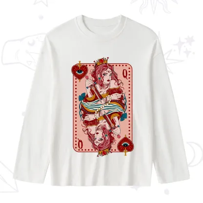 Purplehecate Queen of Hearts Slub Long Sleeve T-Shirt