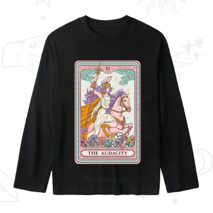 Purplehecate The Audacity Tarot Card Slub Long Sleeve T-Shirt