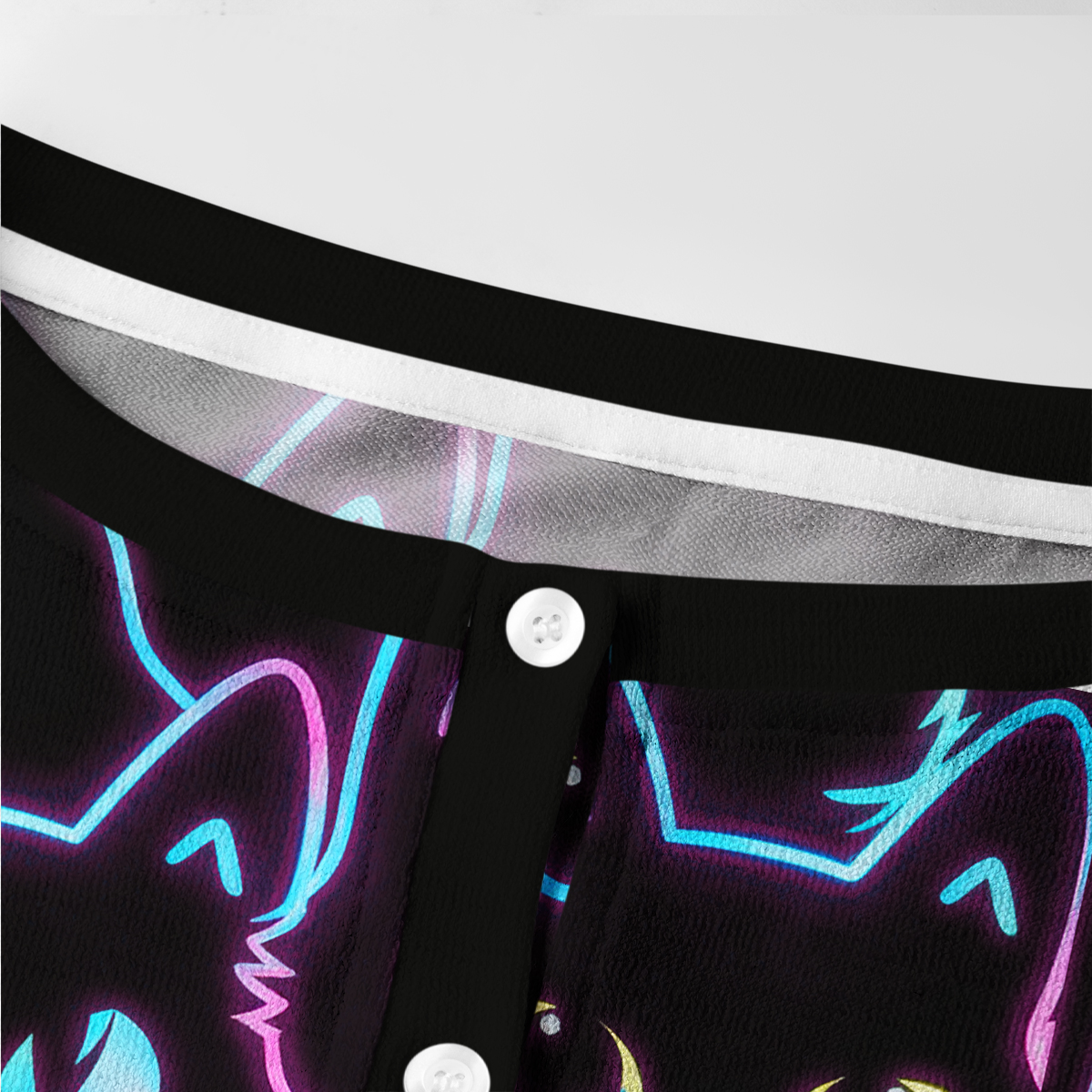 Purplehecate Neon Glow Stacked Cats Knit Cardigan