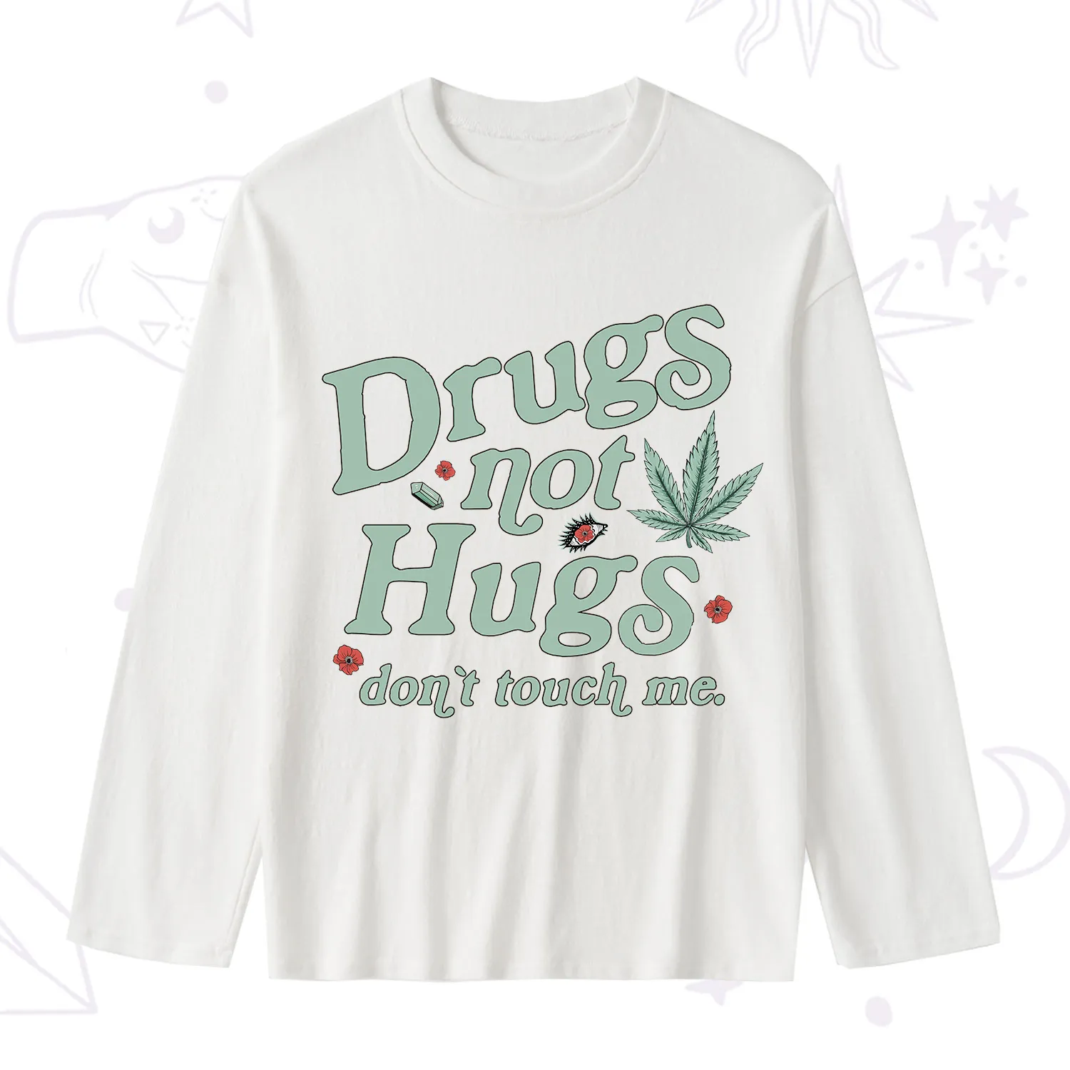 Purplehecate Sarcastic Weed Slub Long Sleeve T-Shirt