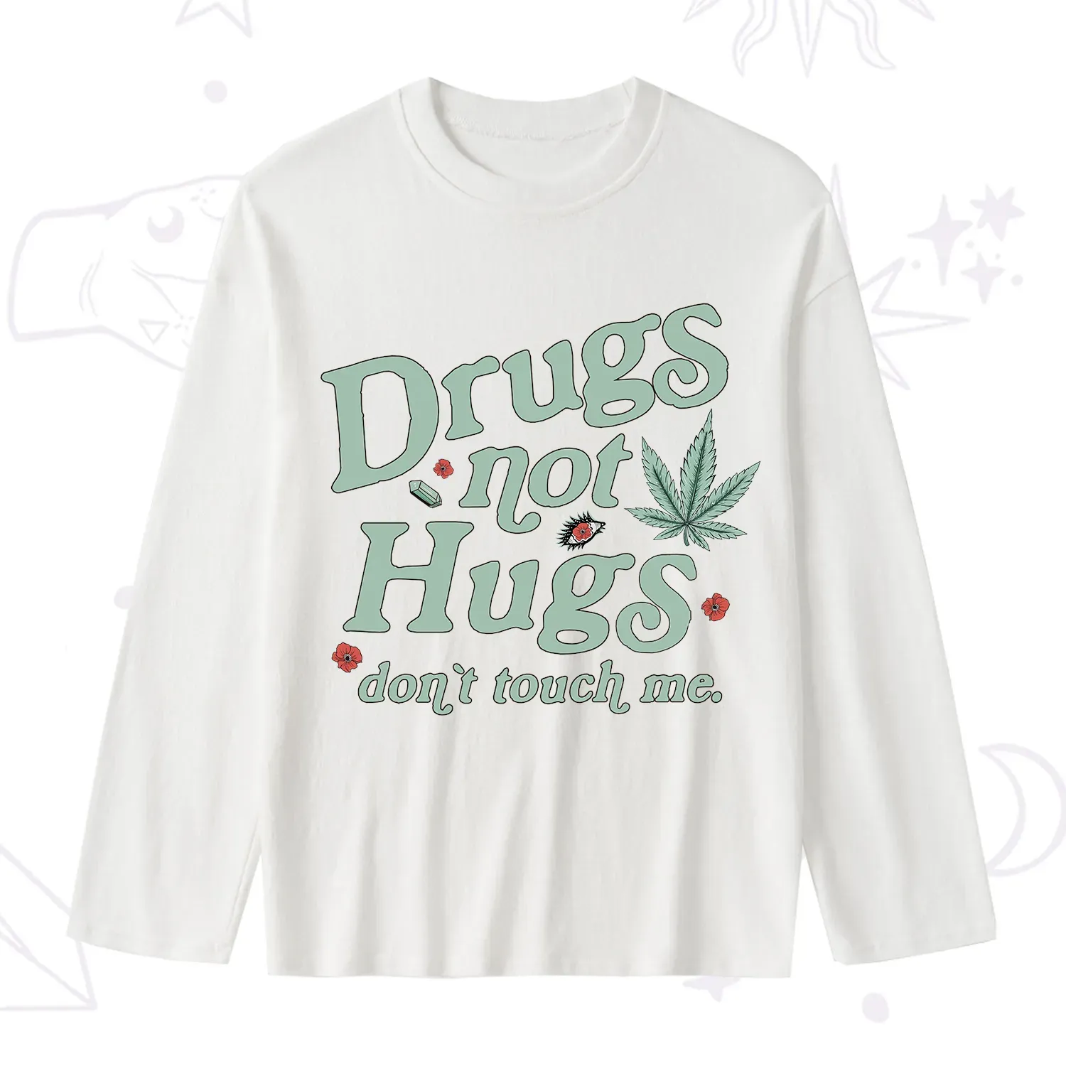 Purplehecate Sarcastic Weed Slub Long Sleeve T-Shirt