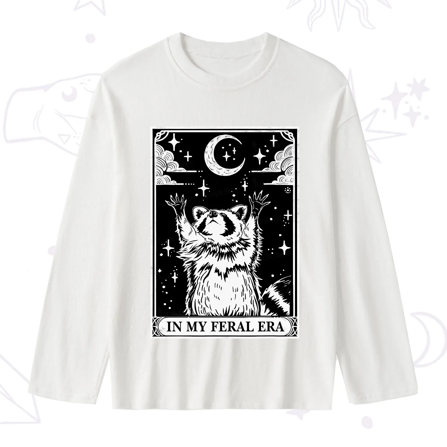 Purplehecate The In My Feral Era Oracle Card Slub Long Sleeve T-Shirt