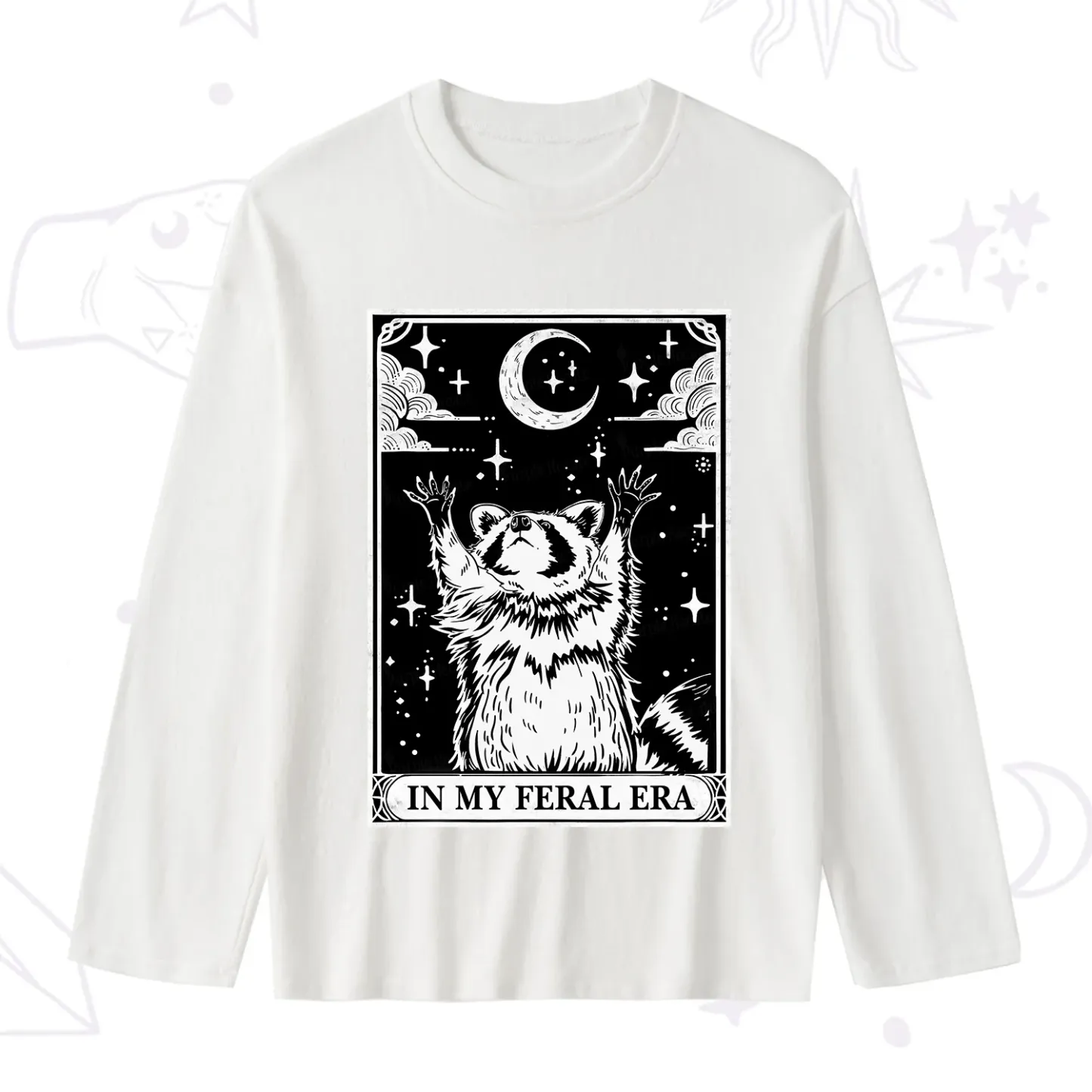 Purplehecate The In My Feral Era Oracle Card Slub Long Sleeve T-Shirt