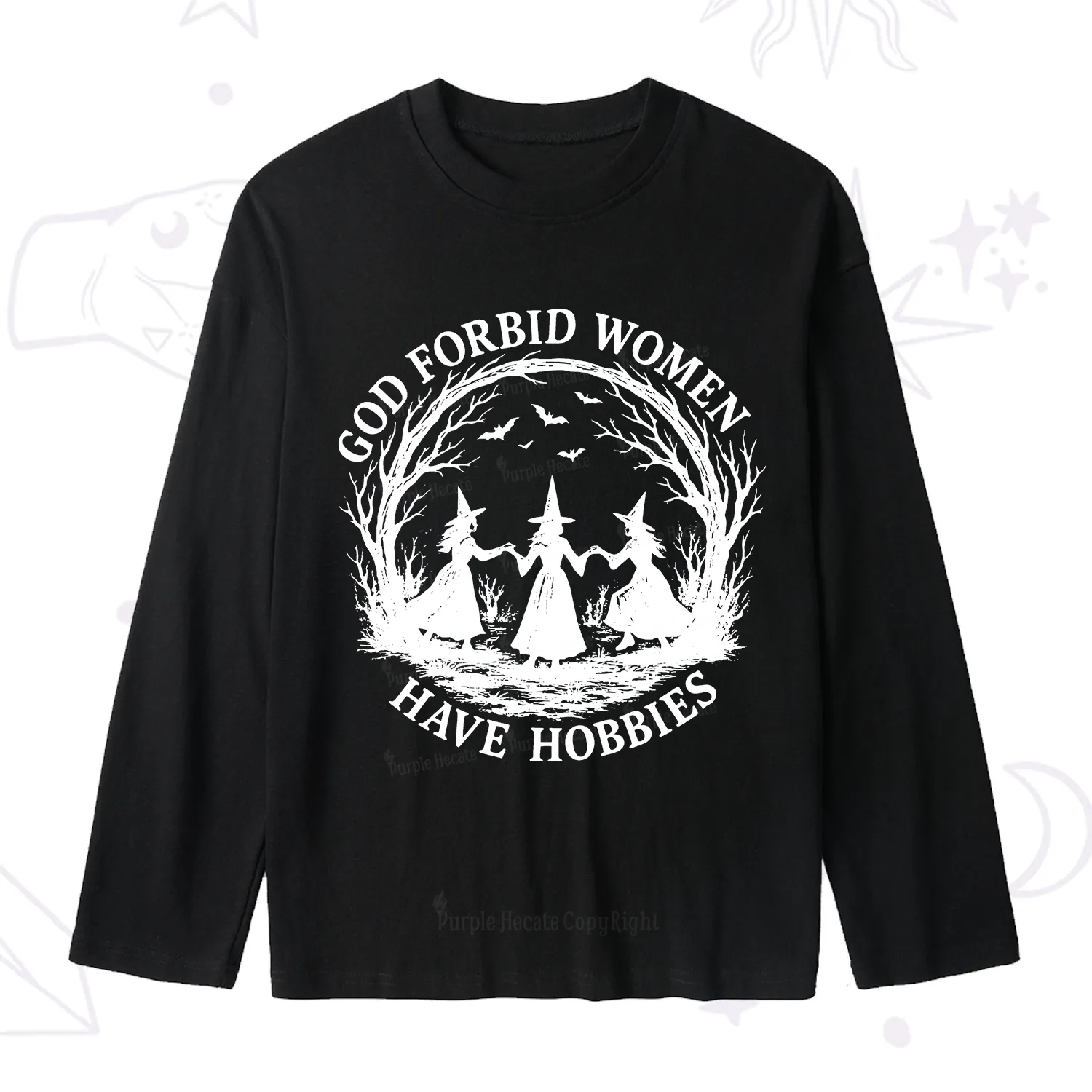 Purplehecate God Forbid Women Have Hobbies Slub Long Sleeve T-Shirt